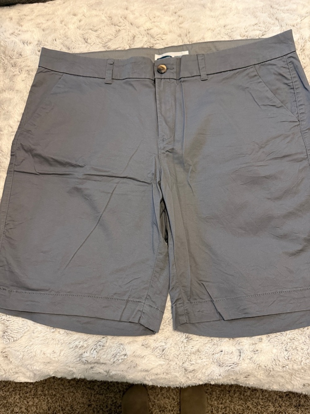 Women’s Old Navy Mid-Rise Everyday Short Grey Casual Cotton-Blend Shorts